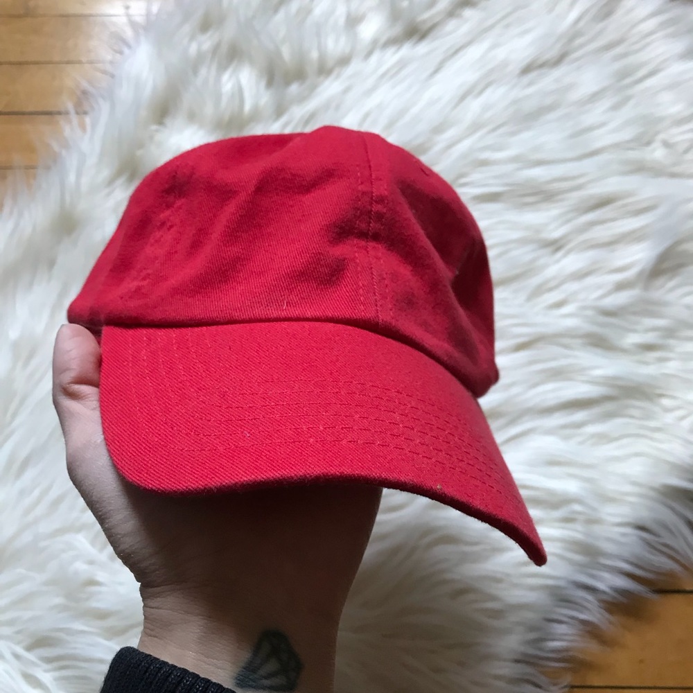 Red baseball cap